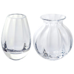 Dartington Crystal English Crystal Mini Vase, Set of 2, Clear